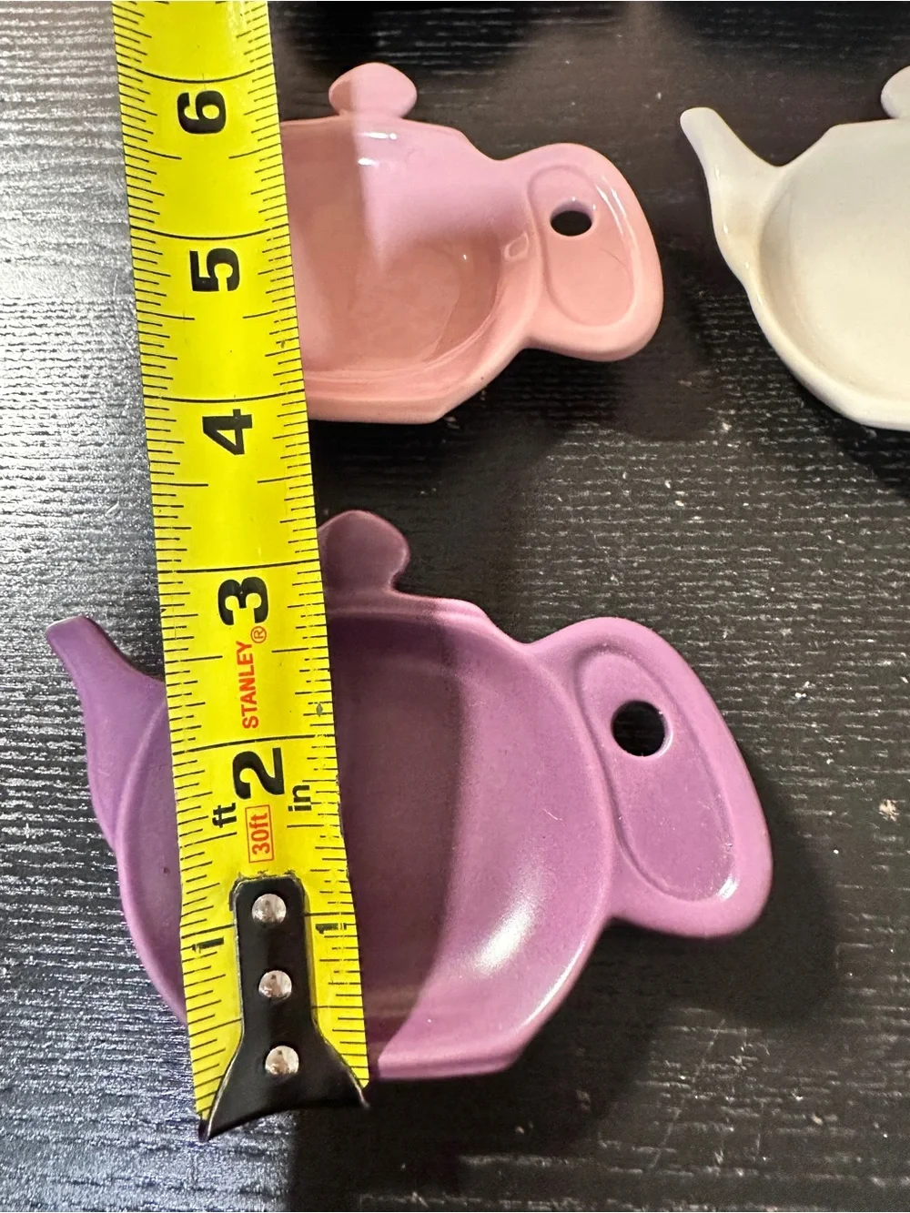 Vintage Chantal Set Of 5 Tea Bag,  Tea Strainer, Spoon Rest Coozie Stoneware